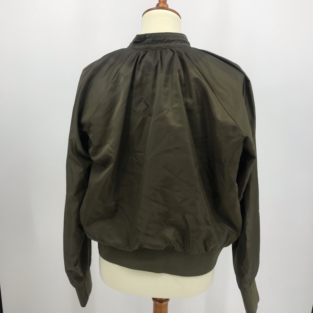 Free People Bomber Jacket  Midnight Green Zip up - Picture 3 of 5